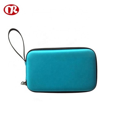 Blue PU hard shell protective EVA decorative camera bag case